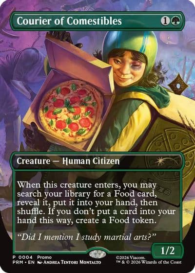 Courier of Comestibles Borderless Unique and Miscellaneous Promos Magic card