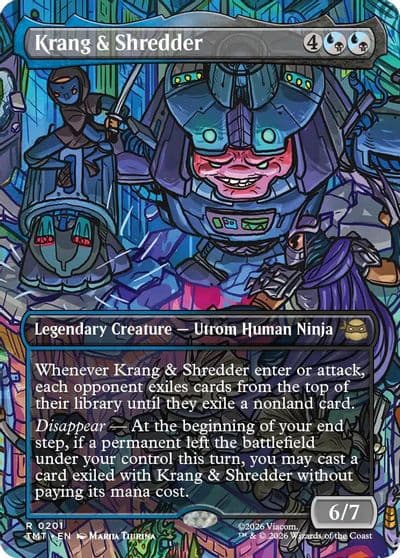 Krang and Shredder Borderless Teenage Mutant Ninja Turtles Magic card