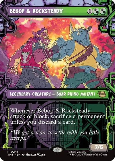 Bebop and Rocksteady Showcase Teenage Mutant Ninja Turtles Magic card