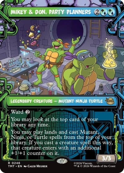 Mikey and Don Party Planners Showcase Teenage Mutant Ninja Turtles Magic card