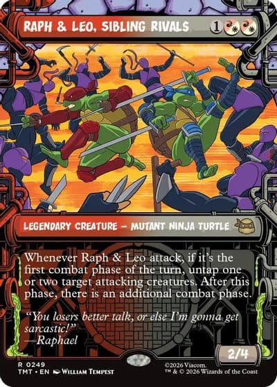 Raph and Leo Sibling Rivals Showcase Teenage Mutant Ninja Turtles Magic card