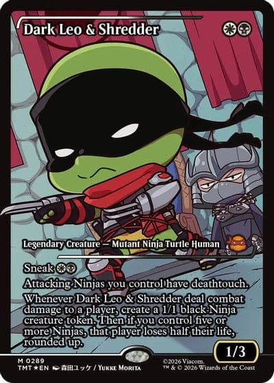 Dark Leo and Shredder Showcase Teenage Mutant Ninja Turtles Magic card