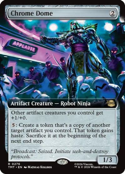 Chrome Dome Extended Art Teenage Mutant Ninja Turtles Magic card