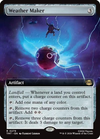 Weather Maker Extended Art Teenage Mutant Ninja Turtles Magic card