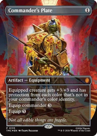 Commanders Plate Borderless Commander: Teenage Mutant Ninja Turtles Magic card
