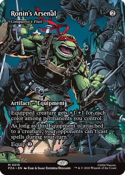 Ronins Arsenal Conquerors Flail Borderless Teenage Mutant Ninja Turtles Source Material Magic card