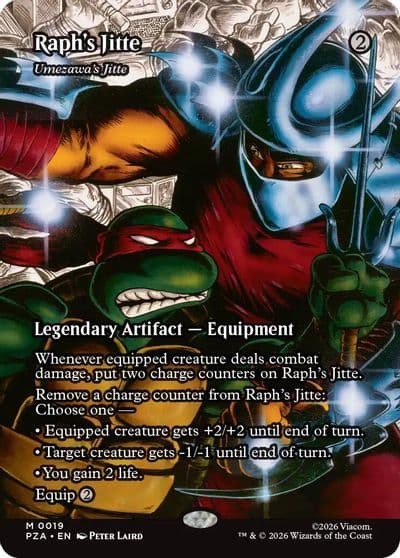 Raphs Jitte Umezawas Jitte Borderless Teenage Mutant Ninja Turtles Source Material Magic card