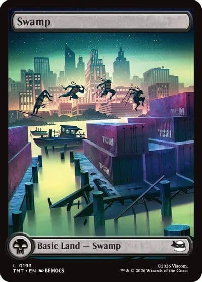Swamp 0193 Teenage Mutant Ninja Turtles Magic card