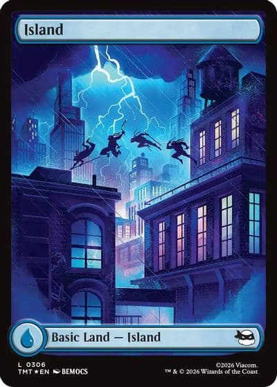 Island 0306 Surge Foil Teenage Mutant Ninja Turtles Magic card
