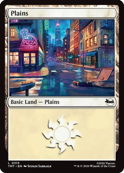 Plains 0315 Teenage Mutant Ninja Turtles Magic card