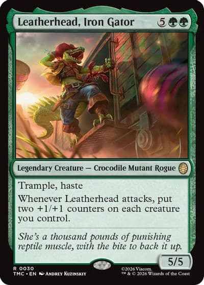 Leatherhead Iron Gator Commander: Teenage Mutant Ninja Turtles Magic card
