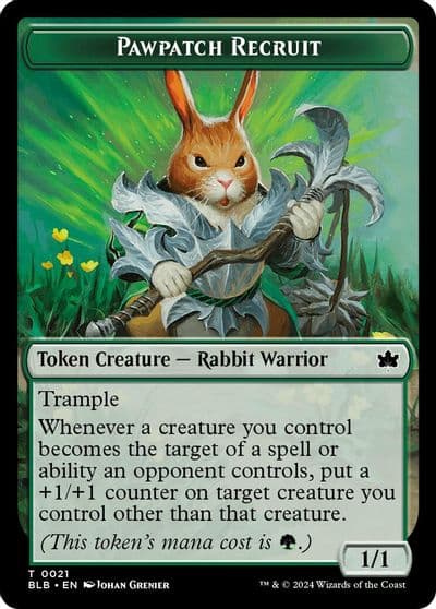 Pawpatch Recruit Map Double Sided Token Bloomburrow Magic card