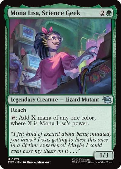 Mona Lisa Science Geek Teenage Mutant Ninja Turtles Magic card
