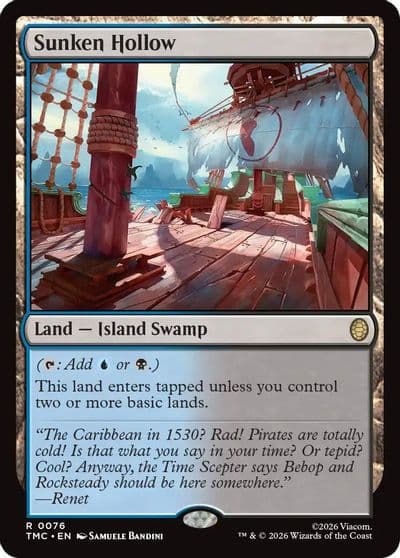 Sunken Hollow Commander: Teenage Mutant Ninja Turtles Magic card