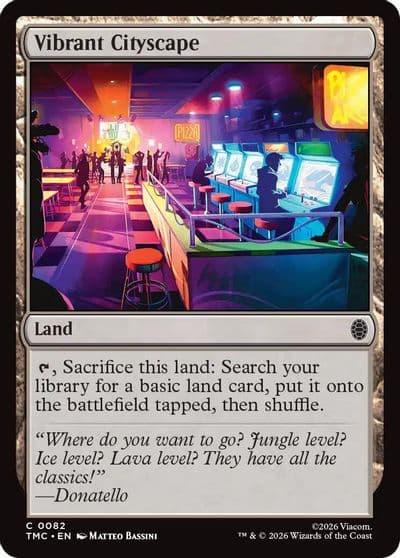 Vibrant Cityscape Commander: Teenage Mutant Ninja Turtles Magic card