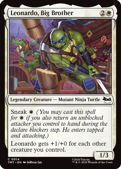 Leonardo Big Brother Teenage Mutant Ninja Turtles Magic card