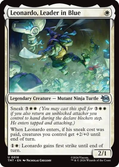 Leonardo Leader in Blue Teenage Mutant Ninja Turtles Magic card