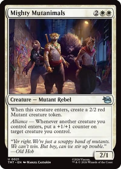Mighty Mutanimals Teenage Mutant Ninja Turtles Magic card