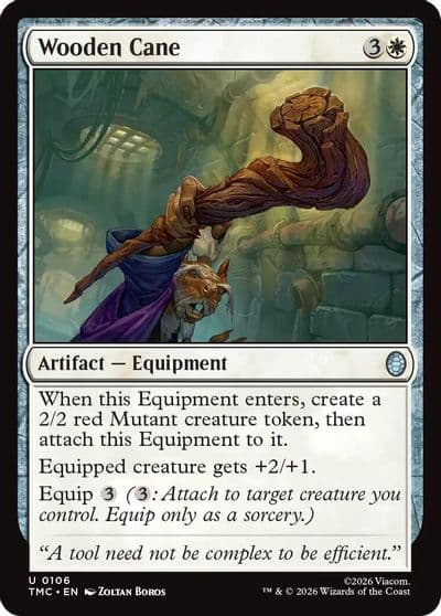 Wooden Cane Commander: Teenage Mutant Ninja Turtles Magic card