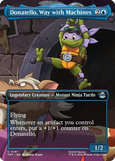 Donatello Way with Machines Borderless Teenage Mutant Ninja Turtles Magic card