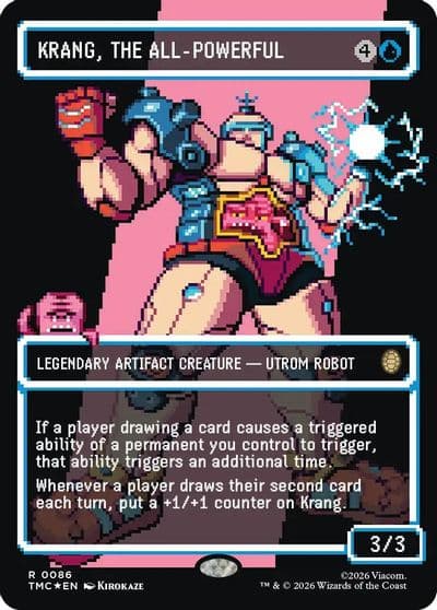 Krang the All Powerful Borderless Surge Foil Commander: Teenage Mutant Ninja Turtles Magic card