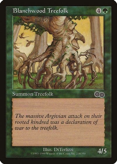 Blanchwood Treefolk Urza's Saga Magic card