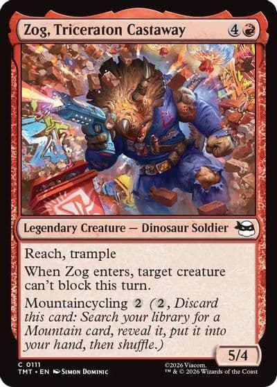 Zog Triceraton Castaway Teenage Mutant Ninja Turtles Magic card