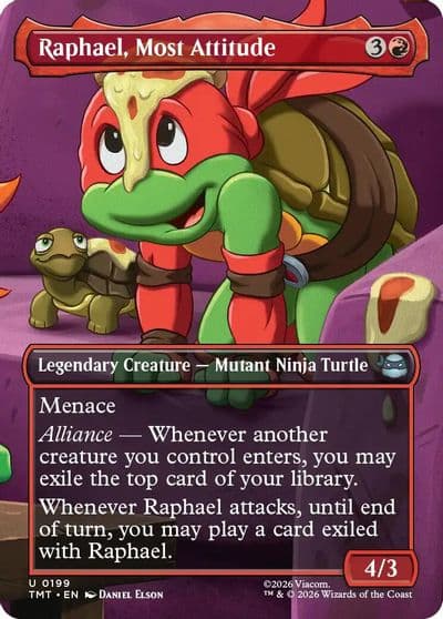 Raphael Most Attitude Borderless Teenage Mutant Ninja Turtles Magic card