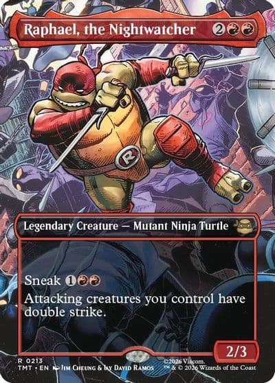 Raphael the Nightwatcher Borderless Teenage Mutant Ninja Turtles Magic card