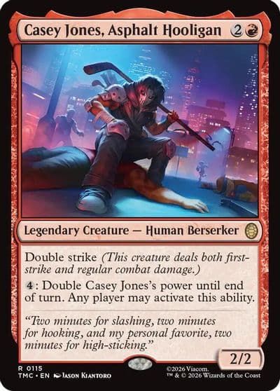 Casey Jones Asphalt Hooligan Commander: Teenage Mutant Ninja Turtles Magic card