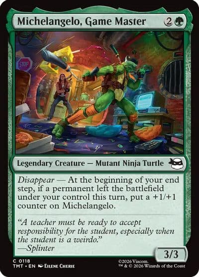 Michelangelo Game Master Teenage Mutant Ninja Turtles Magic card