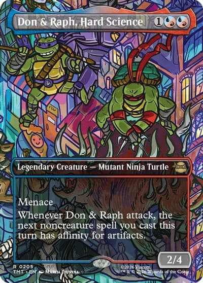 Don and Raph Hard Science Borderless Teenage Mutant Ninja Turtles Magic card