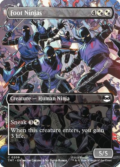 Foot Ninjas Borderless Teenage Mutant Ninja Turtles Magic card