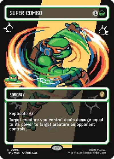 Super Combo Borderless Surge Foil Commander: Teenage Mutant Ninja Turtles Magic card