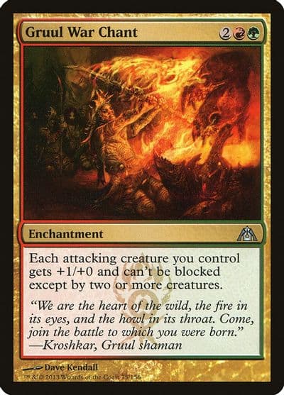 Gruul War Chant Dragon's Maze Magic card