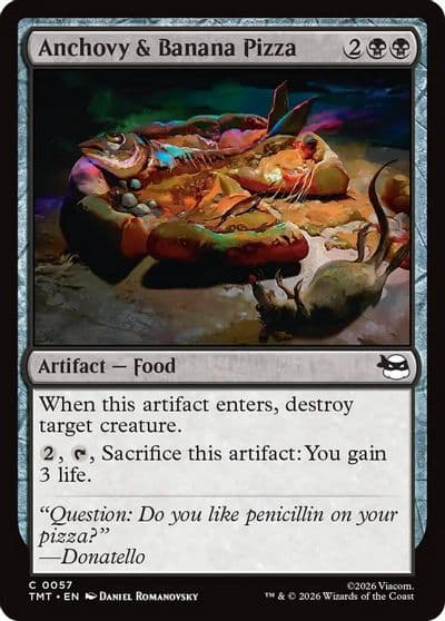 Anchovy and Banana Pizza Teenage Mutant Ninja Turtles Magic card