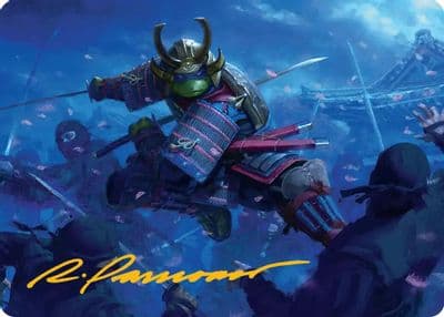 Leonardo Sewer Samurai Art Card 1 54 Gold Stamped Signature Art Series: Teenage Mutant Ninja Turtles Magic card