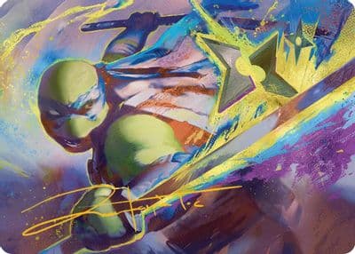 Leonardos Technique Art Card Gold Stamped Signature Art Series: Teenage Mutant Ninja Turtles Magic card