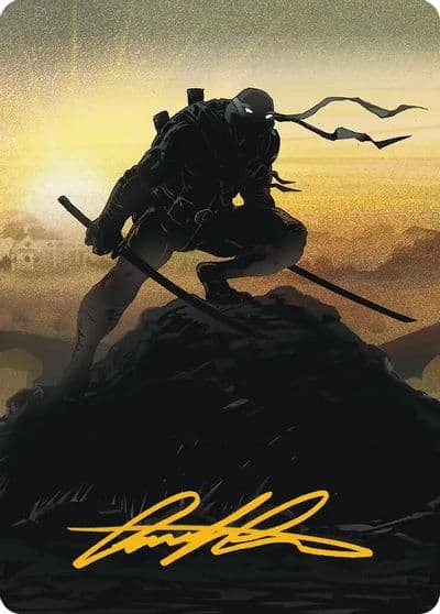Leonardo Sewer Samurai Art Card 20 54 Gold Stamped Signature Art Series: Teenage Mutant Ninja Turtles Magic card