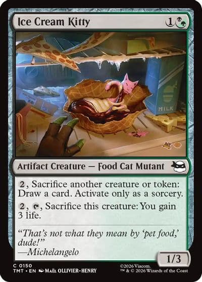 Ice Cream Kitty Teenage Mutant Ninja Turtles Magic card