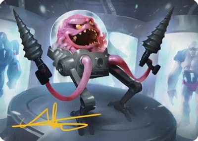 Krang Master Mind Art Card 4 54 Gold Stamped Signature Art Series: Teenage Mutant Ninja Turtles Magic card