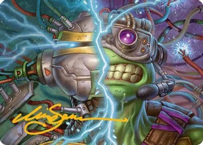 Mind Transfer Protocol Art Card Gold Stamped Signature Art Series: Teenage Mutant Ninja Turtles Magic card