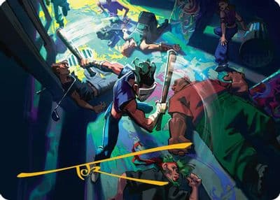 Pain 101 Art Card Gold Stamped Signature Art Series: Teenage Mutant Ninja Turtles Magic card