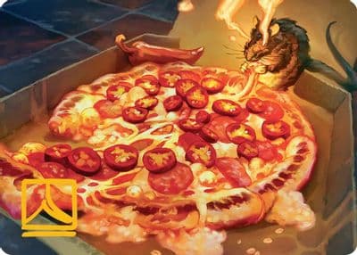 Spicy Oatmeal Pizza Art Card Gold Stamped Signature Art Series: Teenage Mutant Ninja Turtles Magic card