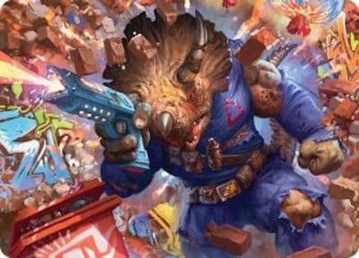 Zog Triceraton Castaway Art Card Art Series: Teenage Mutant Ninja Turtles Magic card
