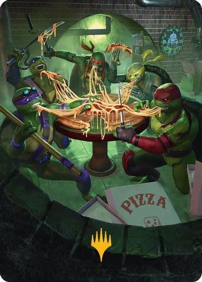 Food Chain Art Card Gold Stamped Art Series: Teenage Mutant Ninja Turtles Magic card