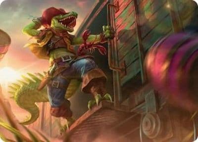 Leatherhead Iron Gator Art Card Art Series: Teenage Mutant Ninja Turtles Magic card