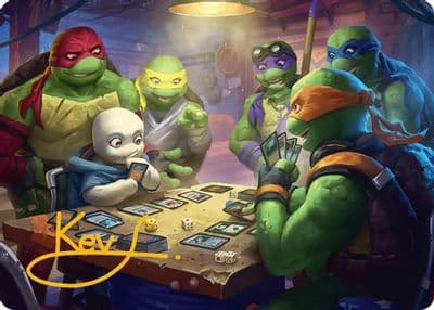 Lessons from Life Art Card Gold Stamped Signature Art Series: Teenage Mutant Ninja Turtles Magic card