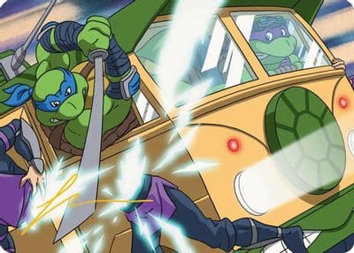 Don and Leo Problem Solvers Art Card Gold Stamped Signature Art Series: Teenage Mutant Ninja Turtles Magic card