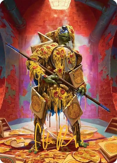 Commanders Plate Art Card Gold Stamped Signature Art Series: Teenage Mutant Ninja Turtles Magic card